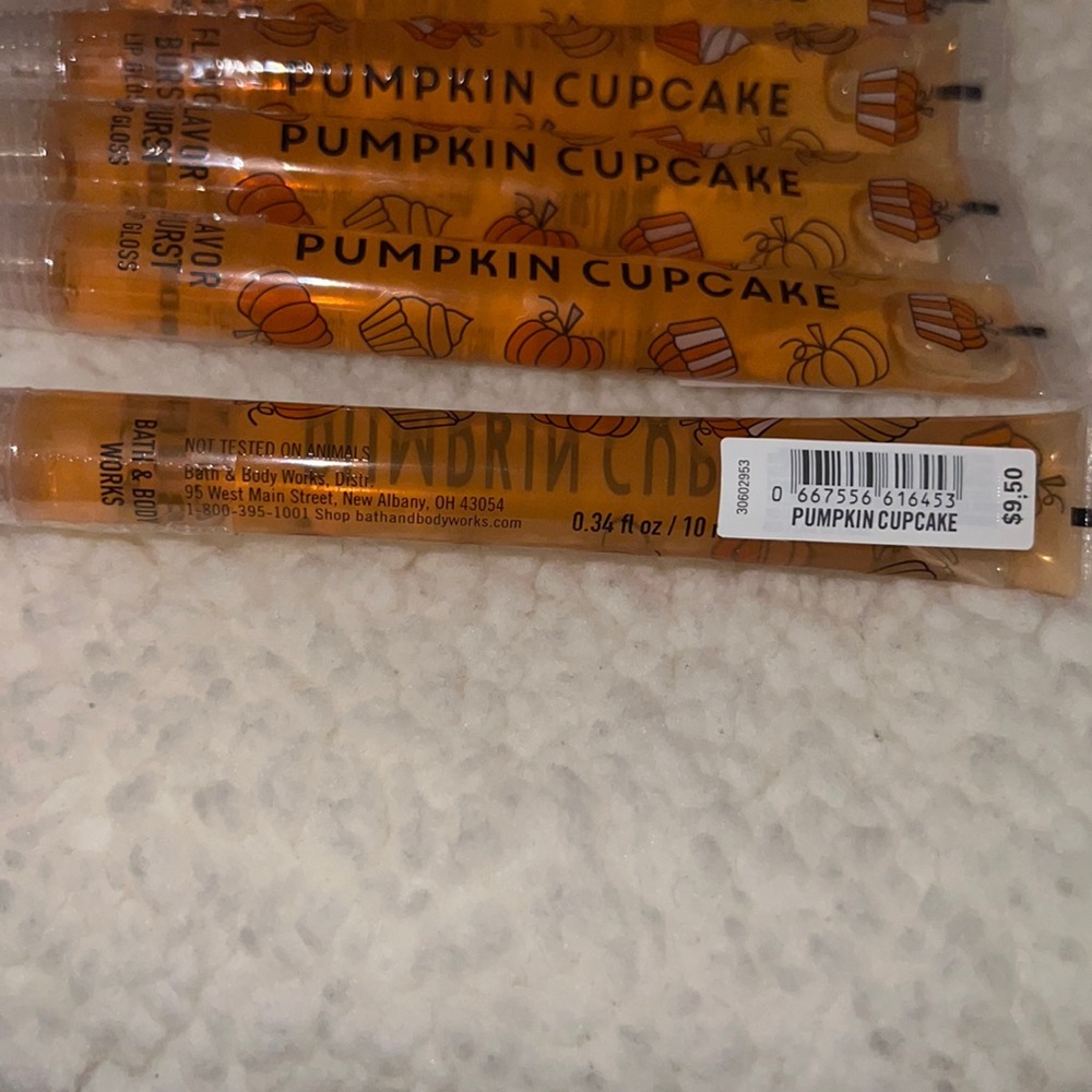 BBW 5pc Pumpkin cupcake flavor burst lip gloss - Picture 2 of 2